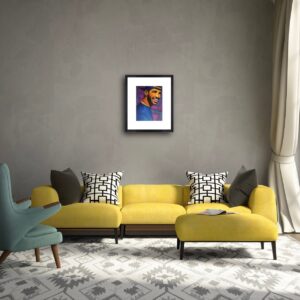 Drake, Fine Art Print, 14", Original, Art, Wall Art, Music, Rap, Vivid, Colors, Hip Hop, Canvas, By Ayanna Monet