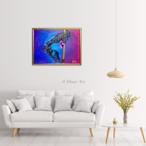 The Way She Moves 40" Fine Art Print, Original, figure painting, Handmade, Vivid, Colors, Wall Art, extremely special, By Ayanna Monet