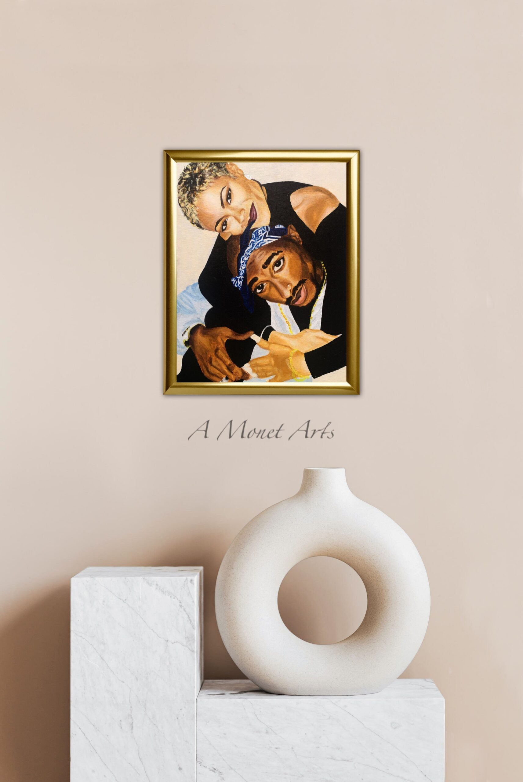 Tupac and Jada Pinkett 36", "Poster Print", Wall Art