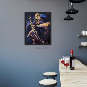 All In The Sax Abstract Print, Original, Fine Art Print, 20", Art, Wall Art, Music, Handmade, Rap, Hip Hop, Canvas, By Ayanna Monet